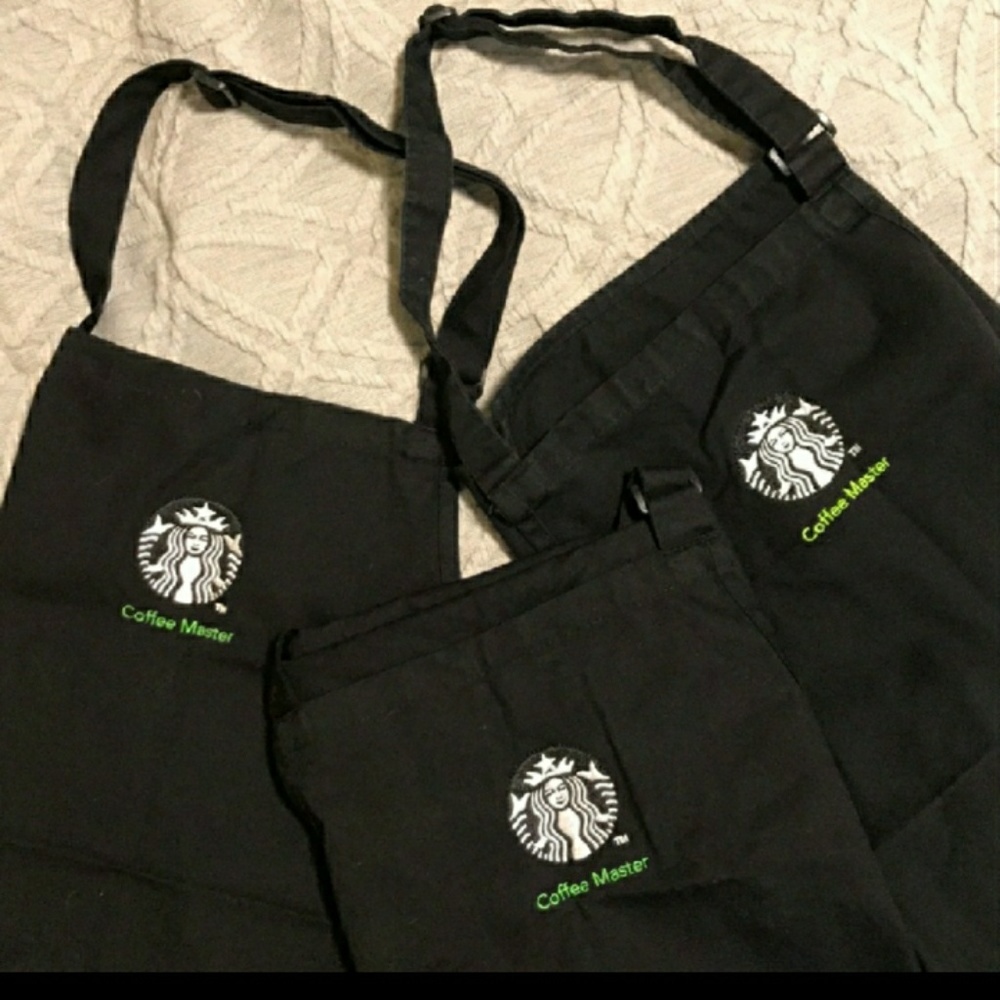 Two Starbucks Coffee Master Aprons